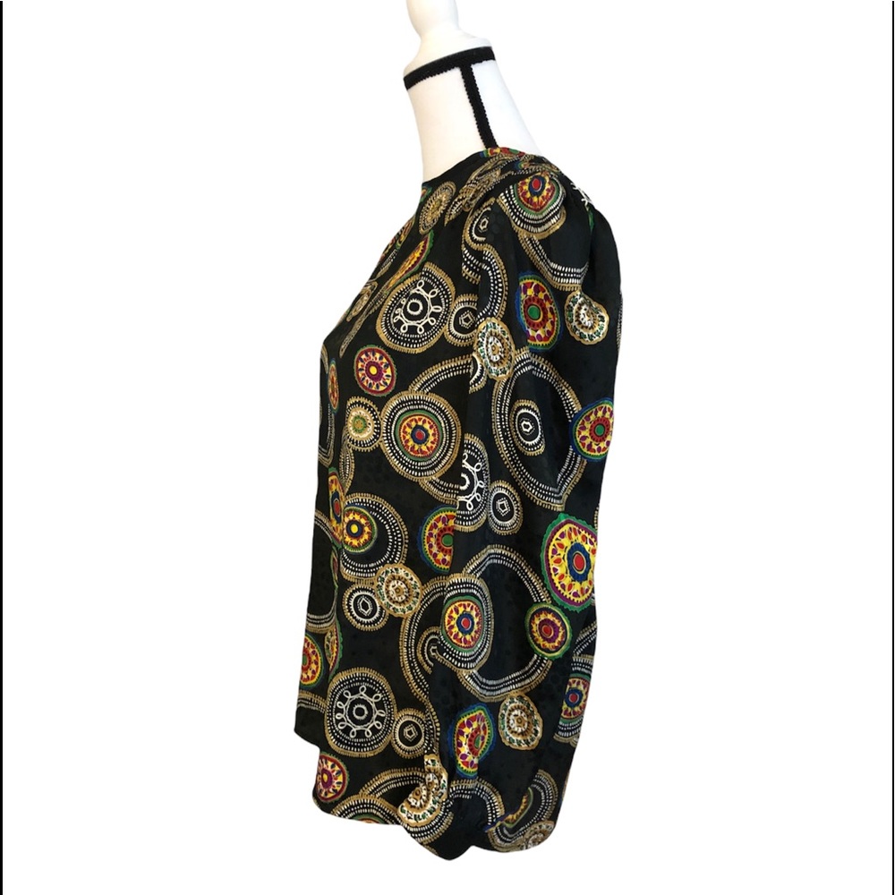 Martinique Long Sleeves Multi Colored Blouse - Polyester
